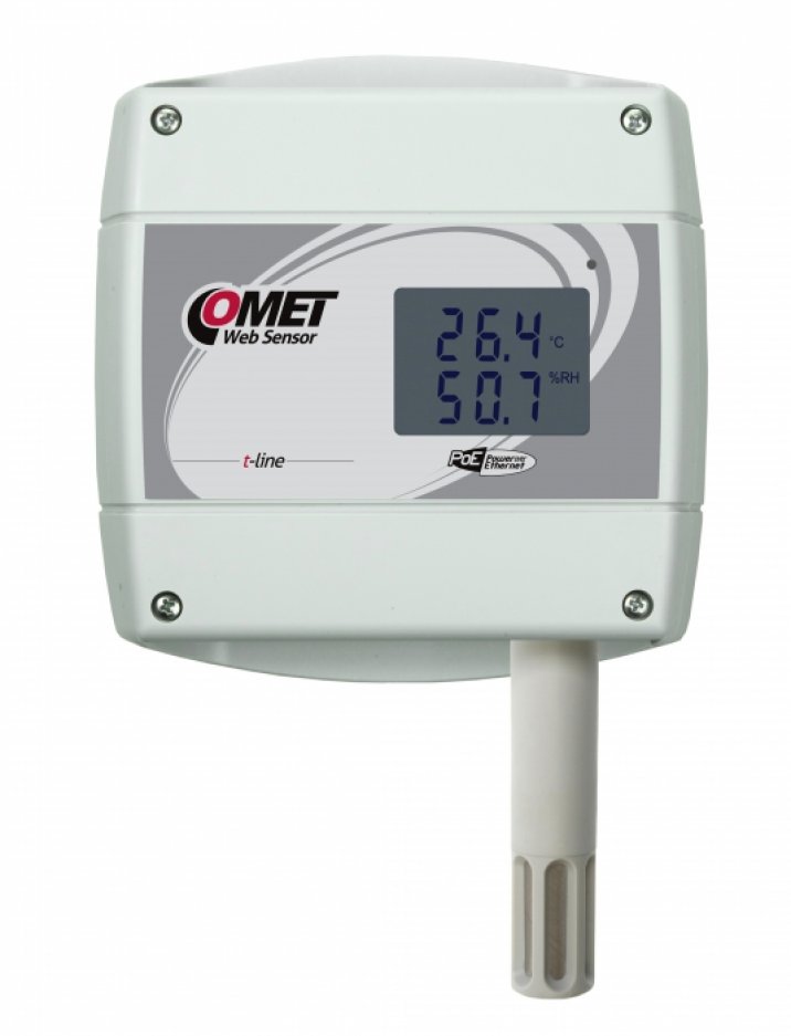 Web Sensor s PoE Comet T3610- snímač teploty a vlhkosti s výstupem Ethernet